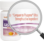 HealthA2Z Gas Relief Simethicone 180mg | Relieves from Stomach Discomfort and Gas | Anti Flatulence | Relieves Gas Fast (60 Coun