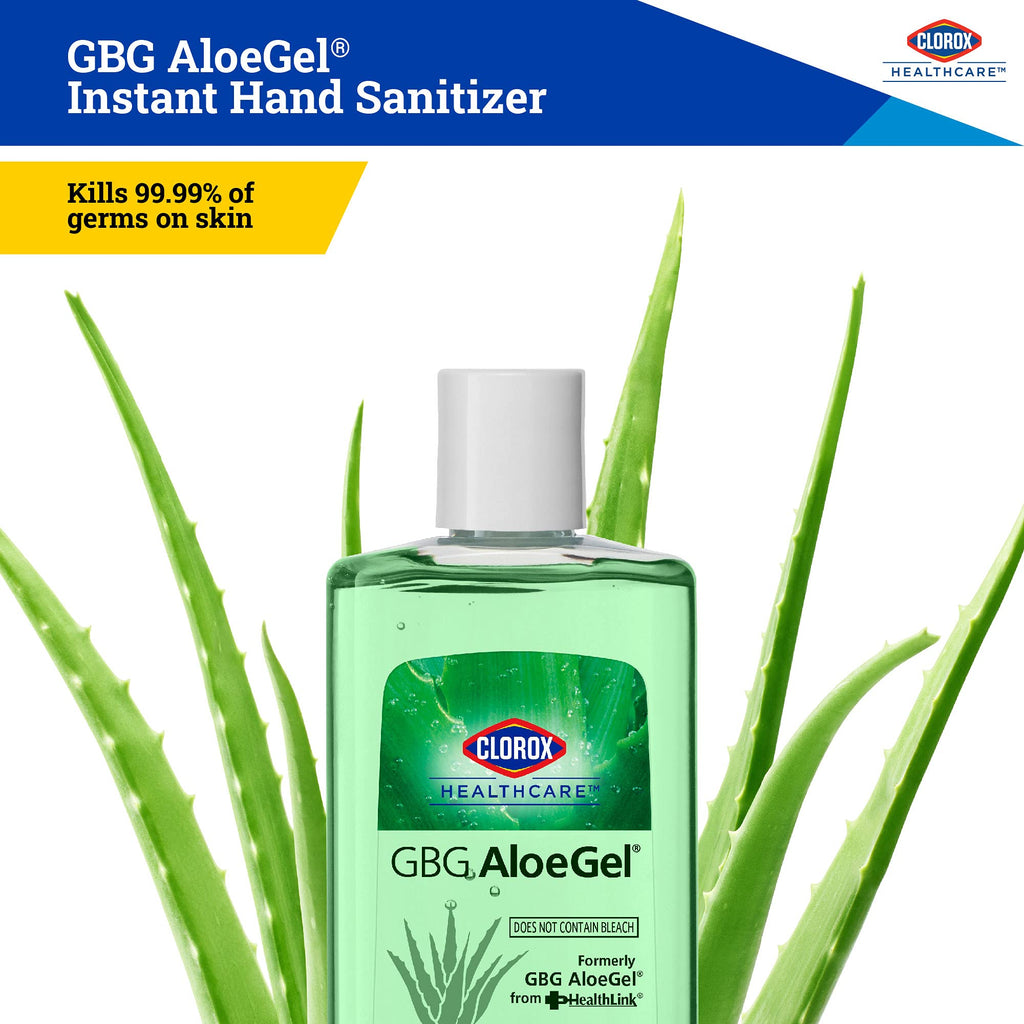 Clorox Healthcare GBG AloeGel Hand Sanitizer Gel 4oz (118ml) | Clorox Hand Sanitizer Gel Mini | Bleach Free Instant Travel Size