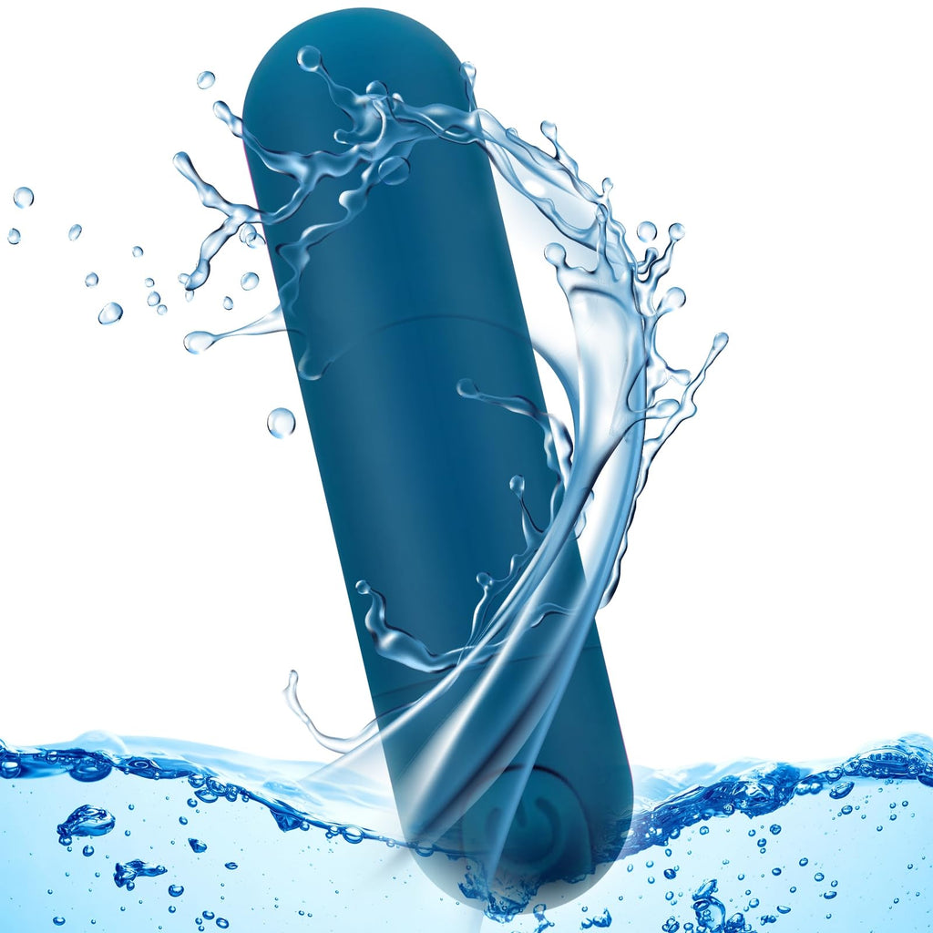 Kverg Handheld Electric Back Massager - Mini Waterproof&Rechargeable Handheld Deep Tissue Neck Blue A