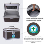 Locking Medication Box with Portable Storage Case, Childproof Medicine Lock Organizer, 12.2x 7.2x 7.6, Lockable Empty Firs