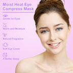 BeHoomi Weighted Eye Mask for Sleeping, Soft Heated Eye Mask, Moist Heat Warm Compress for Eyes, Natural Rosemary & Flaxseeds Mi