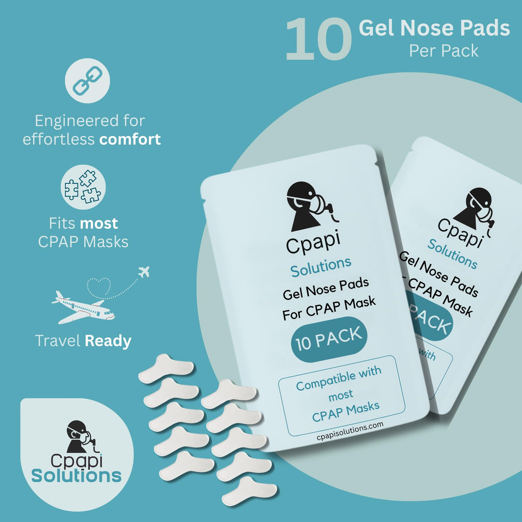 CPAPi Solutions CPAP Gel Nose Pads 10 Pack by CPAPi Solutions - Soft Cushion for CPAP Mask Comfort - Helps Prevent Irritation, R