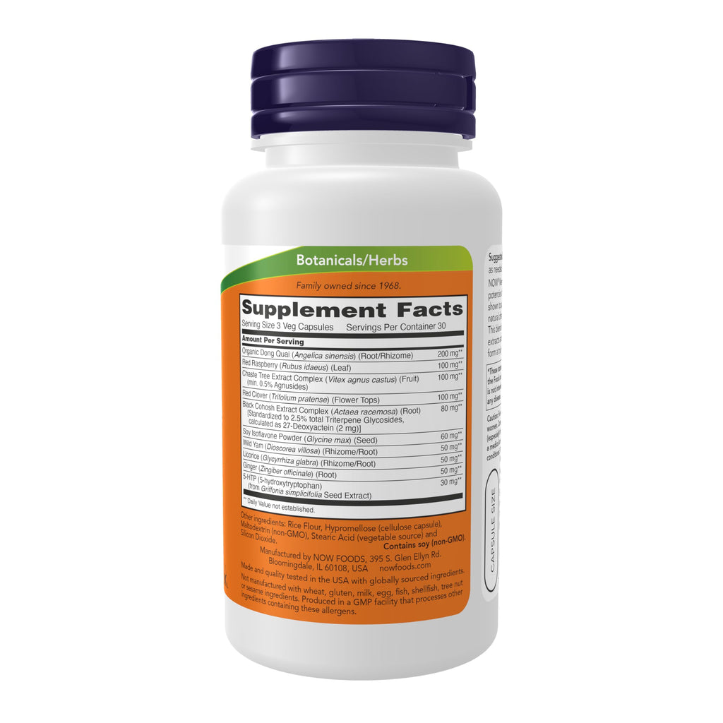 NOW Foods Supplements, Menopause Support, Blend Includes Standardized Herbal Extracts and Other Nutrients, 90 Veg Capsules