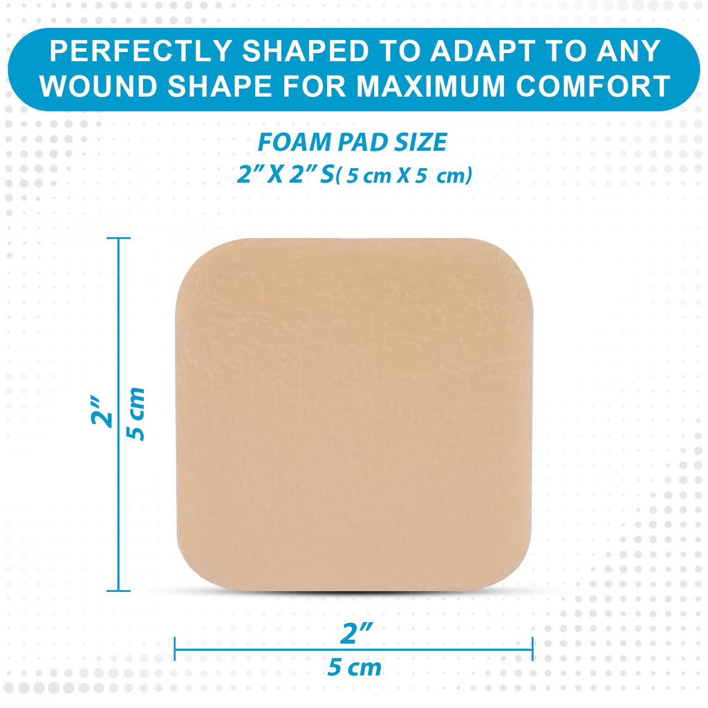MedVance TM Foam - Waterproof Non-Adhesive Hydrophilic Foam Dressing 2X 2 Box of 5 dressings