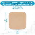MedVance TM Foam - Waterproof Non-Adhesive Hydrophilic Foam Dressing 2X 2 Box of 5 dressings