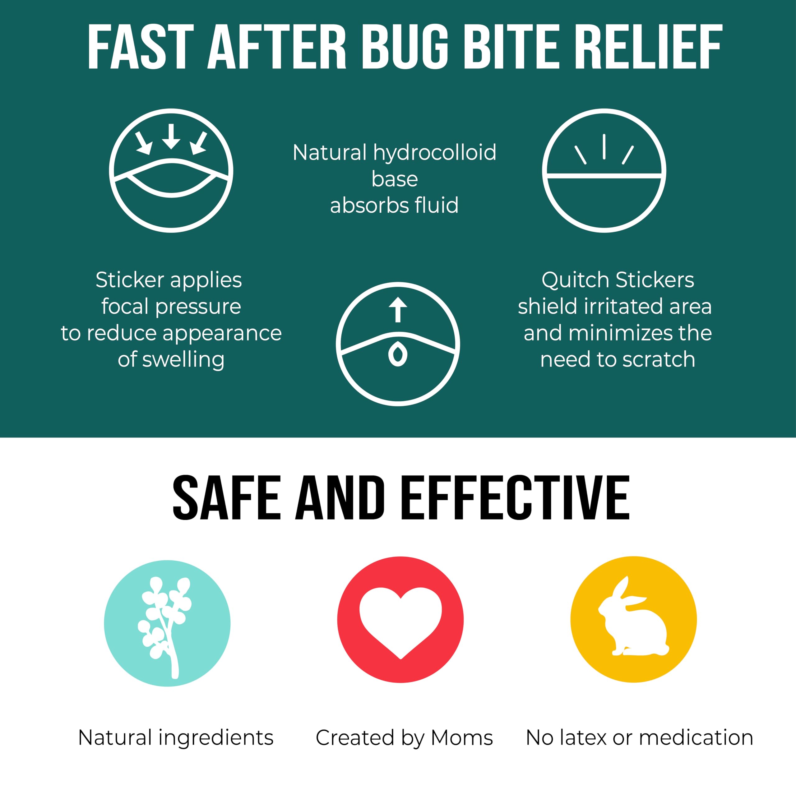 quitch Bug Bite Itch Relief Patch Kids, Bug Bite Patch, Summer Travel Essentials for Kids, Mosquito Bug Bite Thing Alternative S
