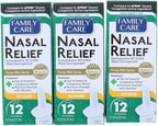 Nasal Relief Spray, Pump Mist, Anti-drip, Severe Congestion, (Oxymetazoline HCI) 12 Hours, 6 Pack.