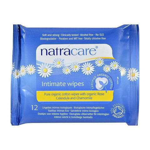 Natracare Organic Cotton Intimate Wipes (12 Wipes)