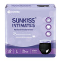 SUNKISS INTIMATES Disposable Period Underwear for Women with Heavy Flow, Unscented Postpartum Essentials, White, Large, 10 Count