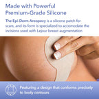 EpiDerm Areopexy Silicone Scar Sheets - Reusable, Washable & Customizable - Lollipop    Shape Ideal for Lejour Breast Augmentati