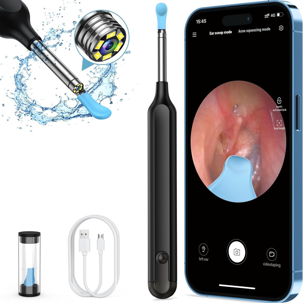 Earwax Camera Ear Camera Otoscope Cleaner, Oxbird 1080P Wireless Ear Wax Removal Kit Smart Ear Cleaner with Camera and Light for