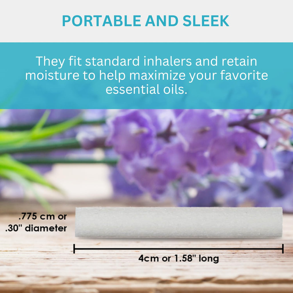 Wild Essentials 12 Pack Fiber Wick Essential Oil Inhaler Refills, 4 cm (1 5/8 inch) Blank Nasal Sticks for On The Go Aromatherap