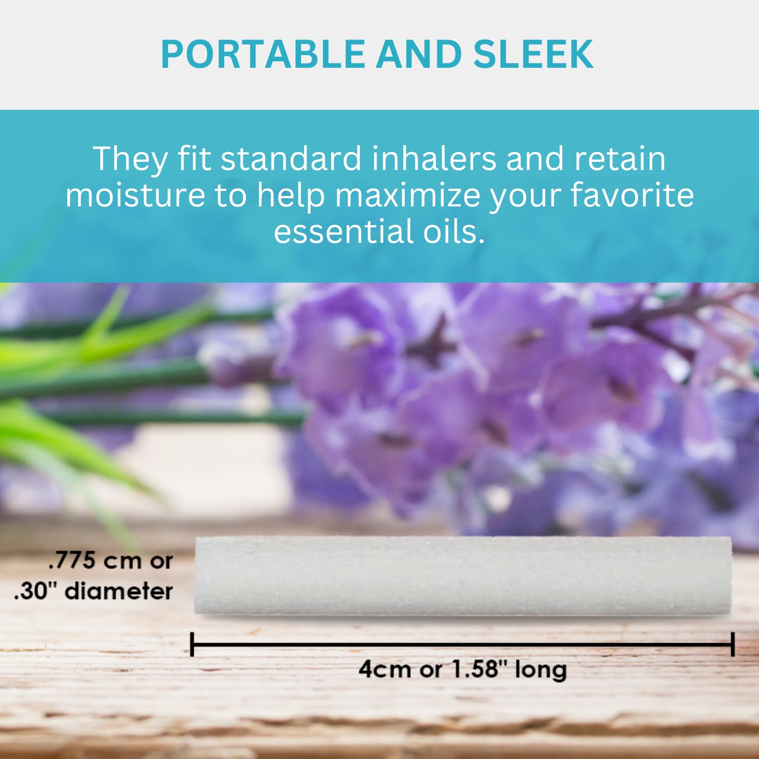 Wild Essentials 12 Pack Fiber Wick Essential Oil Inhaler Refills, 4 cm (1 5/8 inch) Blank Nasal Sticks for On The Go Aromatherap