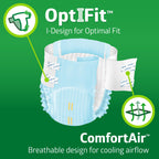 FitRight OptiFit Extra+ Adult Diapers with leak stop guards, Disposable Incontinence Briefs with Tabs, Moderate Absorbency, Larg