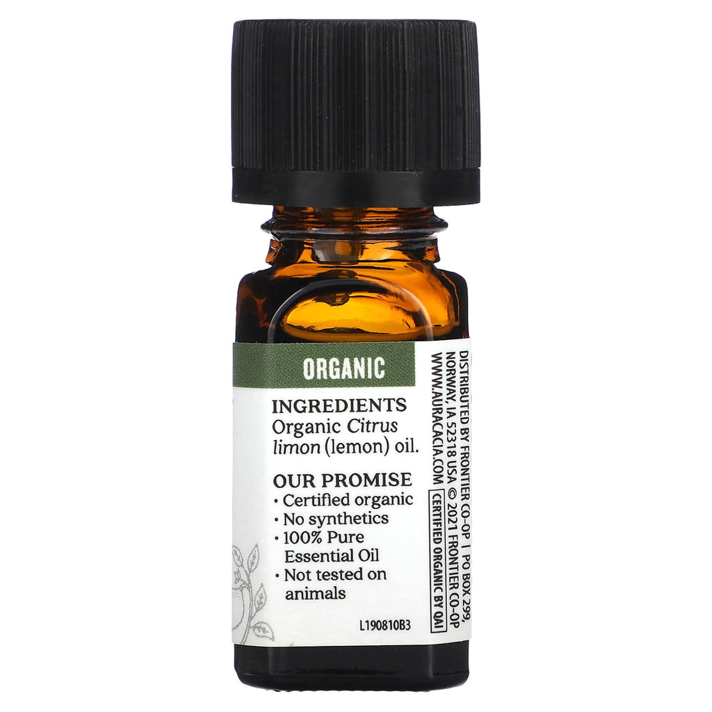 Aura Cacia Essential Oil, Lemon, 0.25 Fluid Ounce