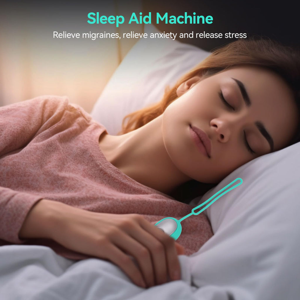 Sleep Aid Instrument, Handheld Insomnia Relief Device, USB Sleep Aid Machine for Improved Sleep, Pressure Anxiety (Lime)