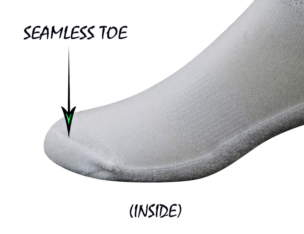 Yomandamor Mens Cotton Diabetic Low Cut Socks with Seamless Toe,5 Pairs