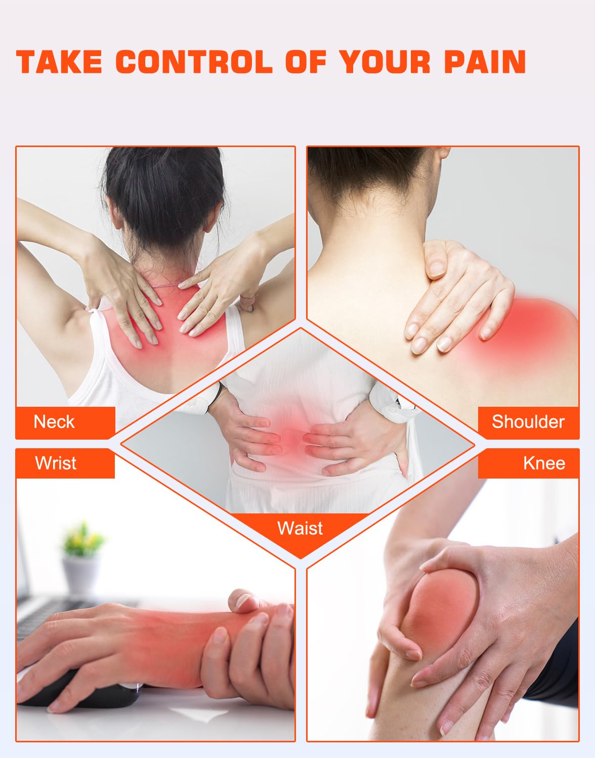 Holsn Red Light Therapy Infrared Light Tharepy, Red Light Device for Bodypain Relief, Joint, Muscle & Tissue 14 * 650nm + 3 * 80