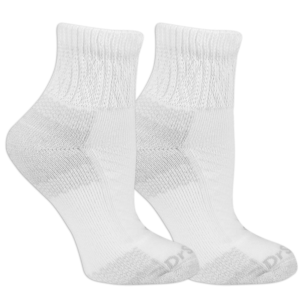 Dr. Scholl's womens Advanced Relief (2pk) Casual Sock, White, One Size US
