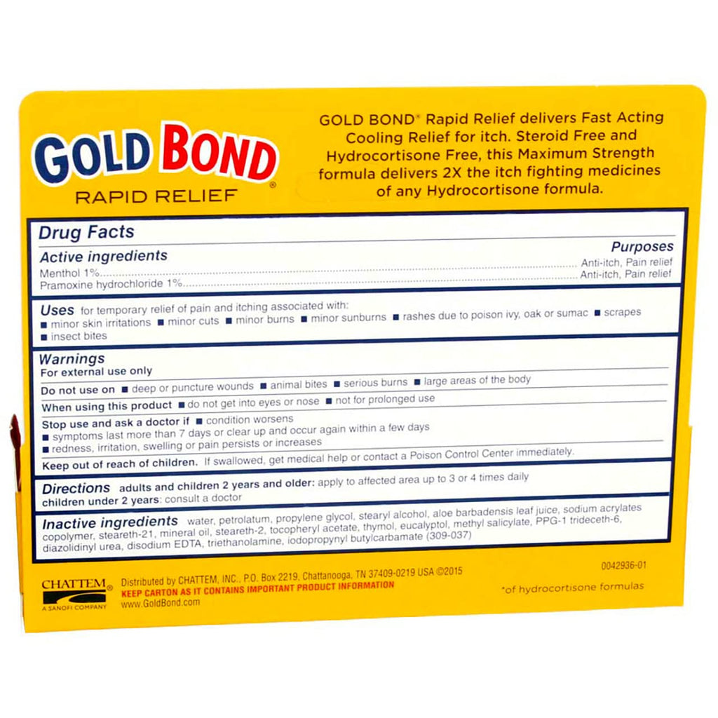 Gold Bond Rapid Itch Relief Maximum Strength 1oz Cream (3 Pack)