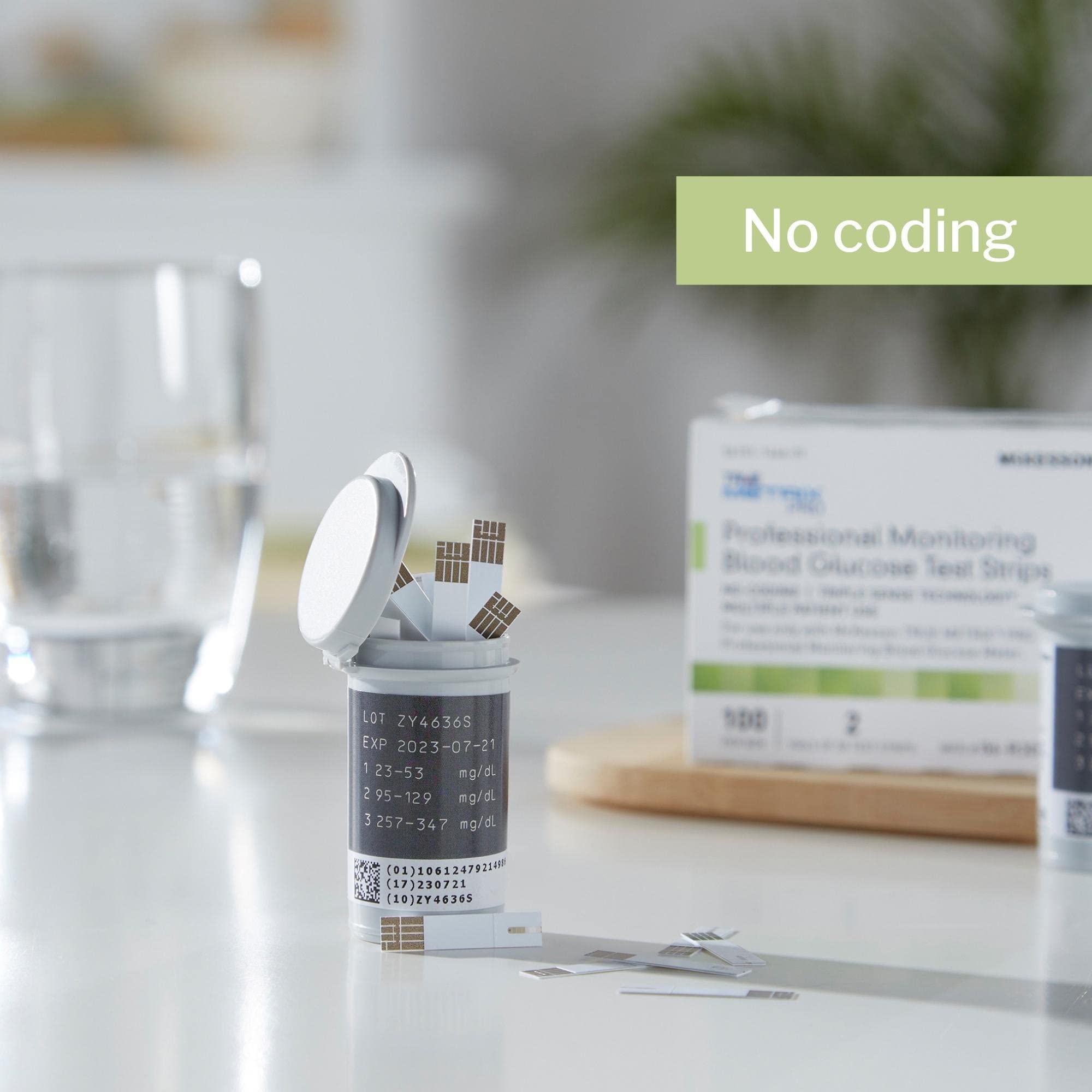 McKesson True METRIX Blood Glucose Test Strips for Diabetes [300 Strips] Professional Monitoring System, Multiple Patient Use
