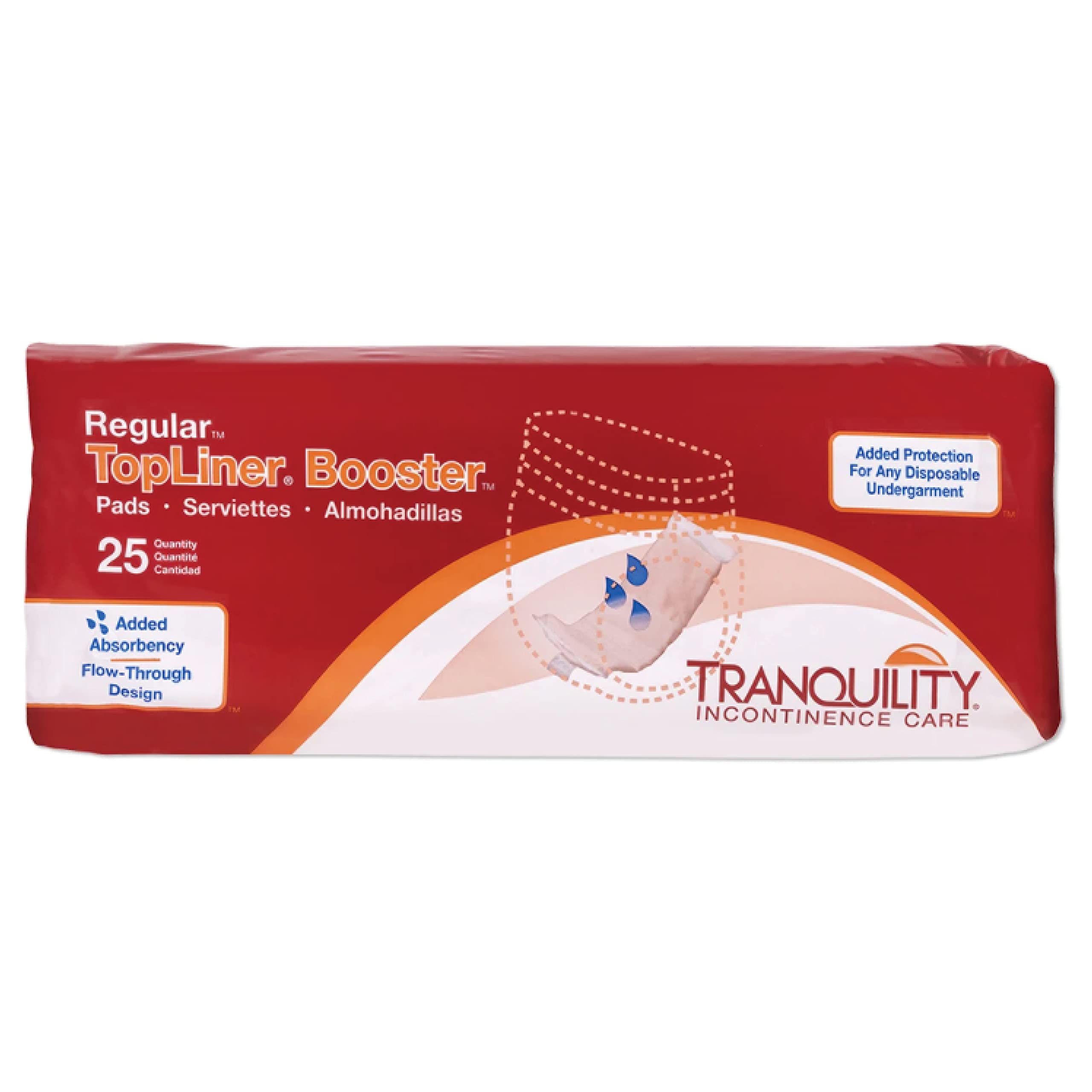 TRANQUILITY-1/2CSPK-2070 TopLiner Disposable Booster Pads - Regular (14 x 4) - 100 ct