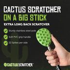 Cactus Scratcher Extendable Big Back Scratcher, Long Stick Double Side Back Scratcher for Adults, Gifts for Men Women, Itch Reli
