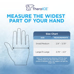 TheraICE Wrist Ice Pack - Soft Gel Ice Pack Wrap Thumb Brace for Either Wrist for Hot & Cold Hand Therapy - Fits Most Women - S/