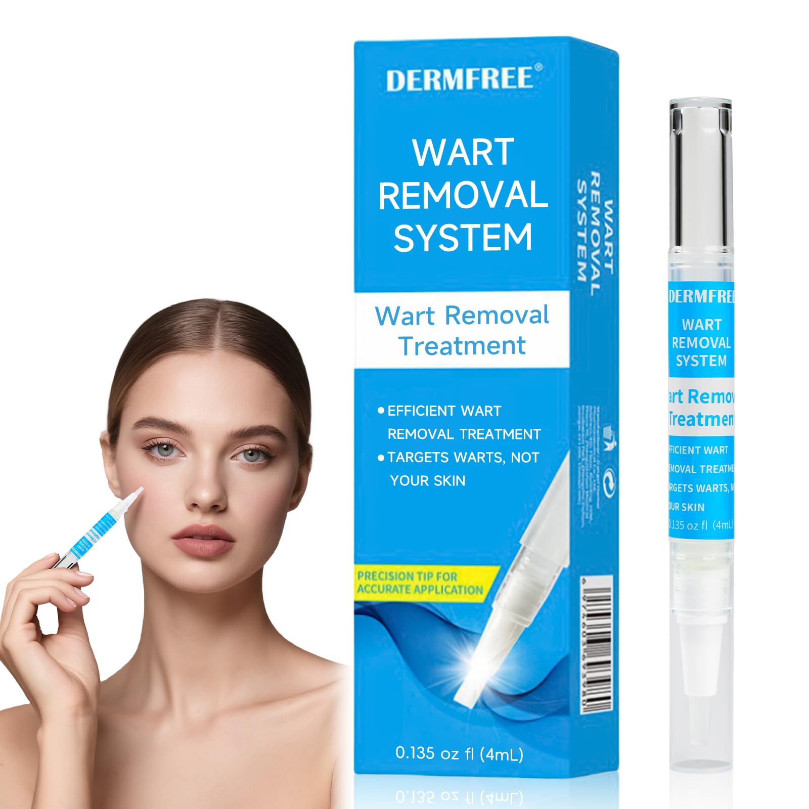 Wart Remover Liquid for Body - Skin Tag Removal Serum with Precise Applicator, Removes Plantar Warts, Gentle Natural Herbal Form