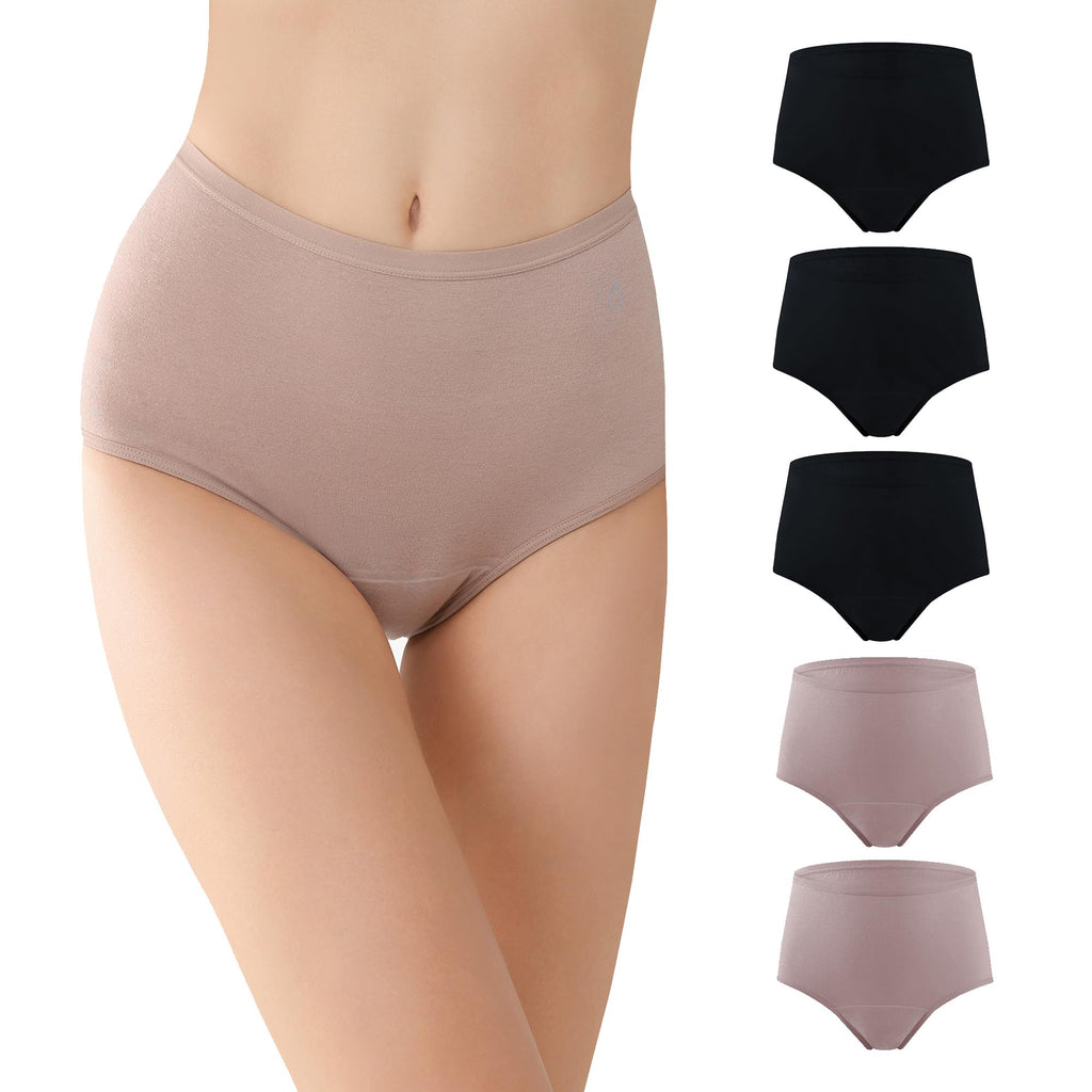 BATTEWA Washable Absorbency Incontinence Regular Underwear for Women, Reusable Leak Proof Protection Panties for Bladder Leakage