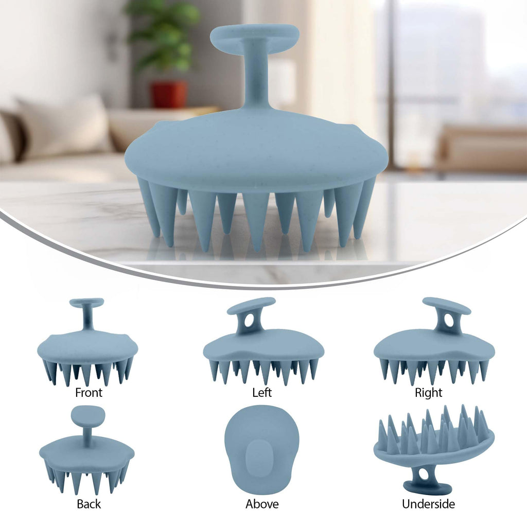 Fiora Naturals Scalp Massager Shampoo Brush - Silicon Scalp Scrubber & Exfoliator for Dandruff Removal and Hair Growth, Scalp Br