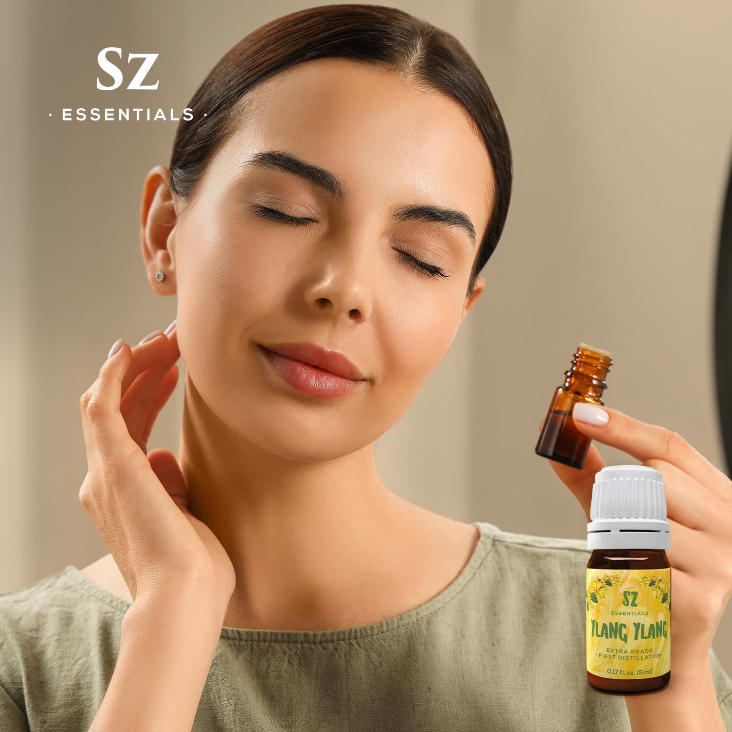 SZ Essentials Ylang Ylang Essential Oil - 100% Pure Natural and Undiluted- Extracted from Cananga Odorata var. Genuina - Floral