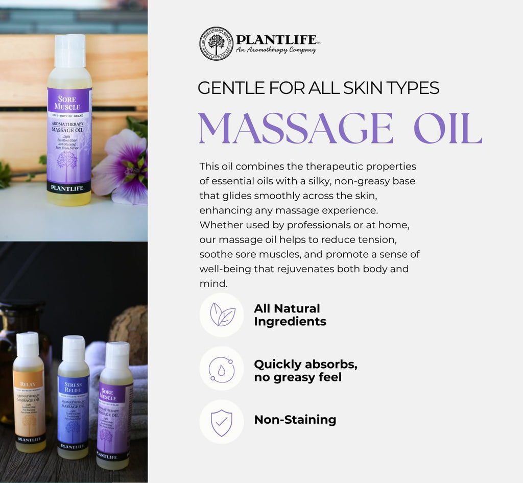 Plantlife Relax Massage Oil - Absorbs Deeply into The Skin and is Circulated Throughout, Providing Optimum Benefit to The Mind a