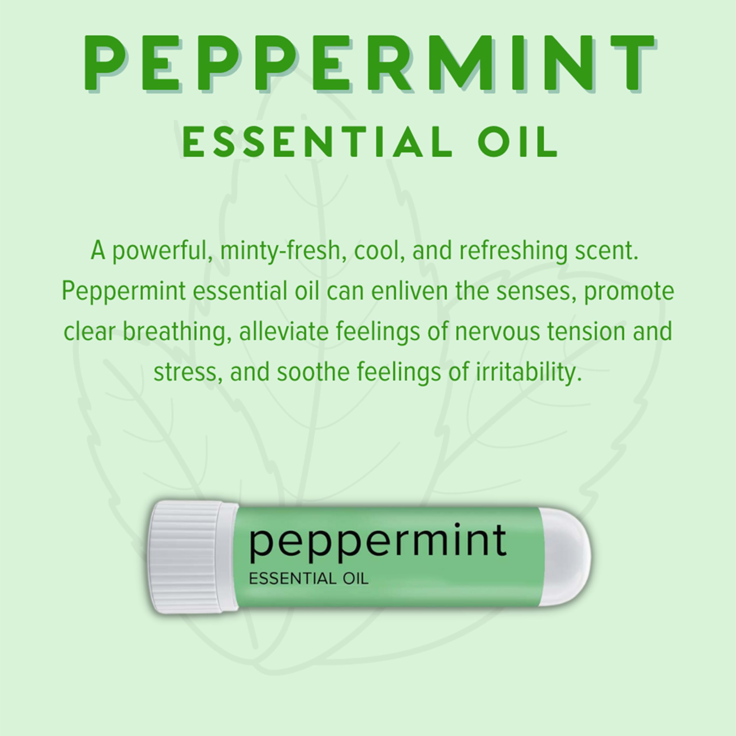 MOXE Peppermint Essential Oil Nasal Inhaler, Therapeutic No-Mess Aromatherapy, Cooling, Refreshing, Invigorating, Uplifts Mood a