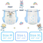 Littleforbig Printed Diaper 2 Pieces Pack 3 Prints Random Assorted - Astro Babies (Large 36-48)