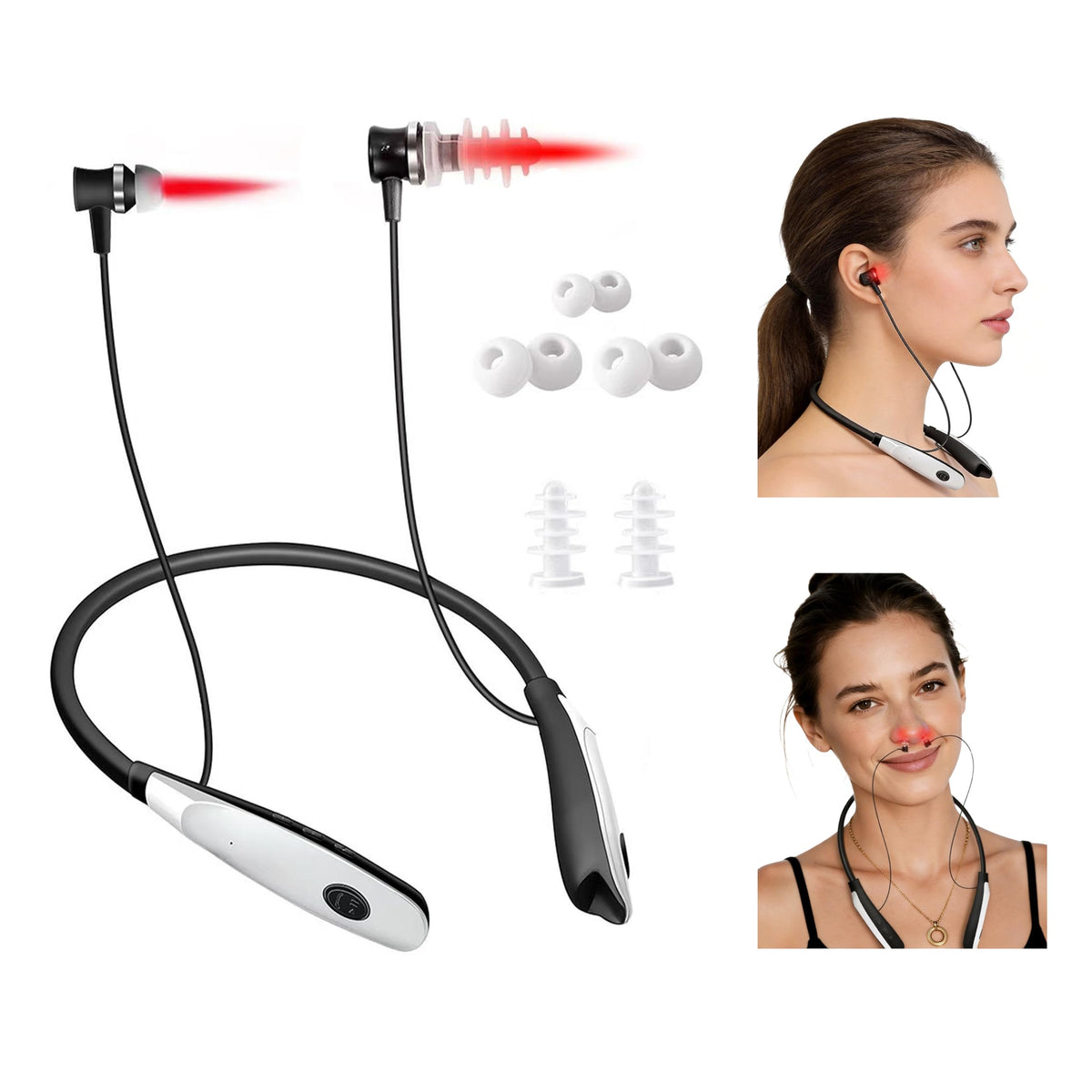 AOCPO 2in1 LED Red Light Therapy Device for Nose and Ears