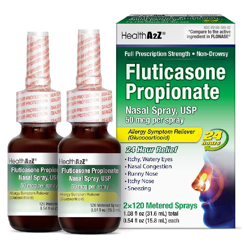 HealthA2Z Fluticasone Propionate Nasal Sprays | Allery Relief Spray | Runny Nose | Nasal Congestion | Sneezing | Itchy Watery Ey