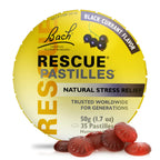 Bach RESCUE PASTILLES, Black Currant Flavor, Natural Stress Relief Lozenges, Homeopathic Flower Essence, Vegetarian, Gluten And 