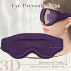 FYGRIP 3D Eye Mask, Ultra Comfort, 100% Pressure-Free & Light Block-Out, Easy Adjustable Strap, Purple, Sleep Mask for Men & Wom