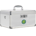 ZORVIDSON Medicine Lock Box, First Aid Kit Medication Storage Box with Lock, Layered Aluminum Frame Daily Medicine Box with Key 