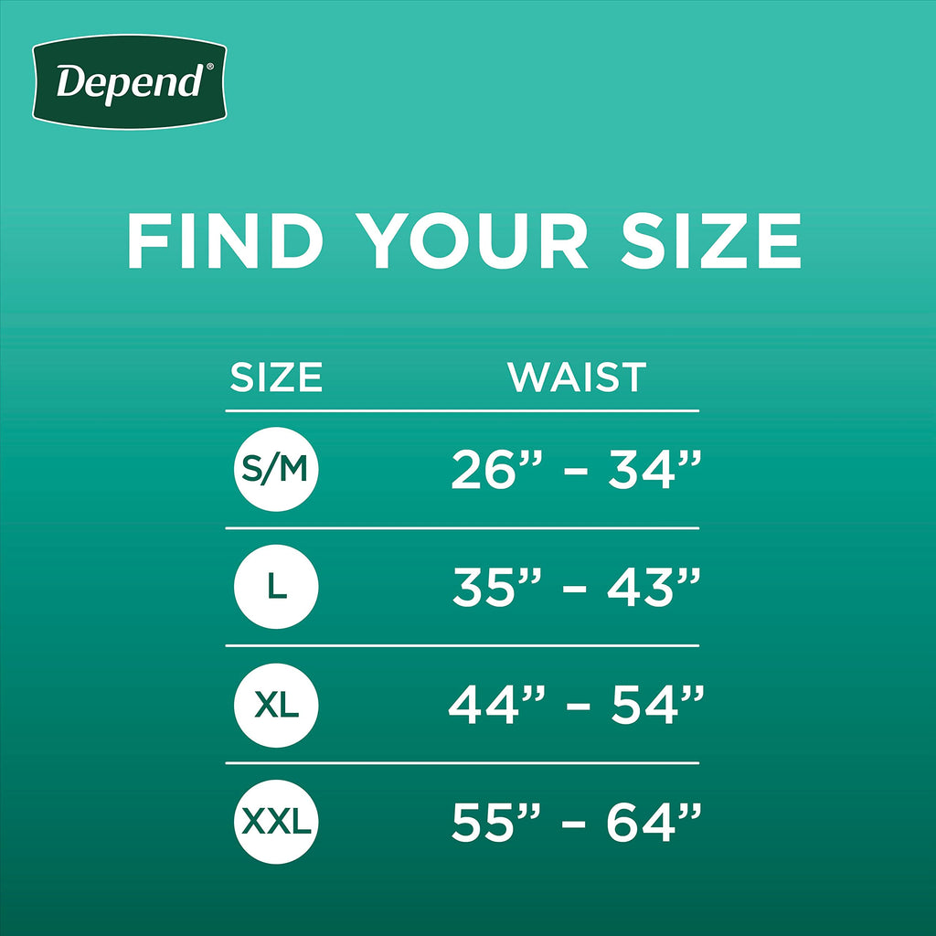 Depend Fresh Protection Adult Incontinence Underwear for Men, Disposable, Maximum, Extra-Large, Grey, 68 Count (2 Packs of 34),