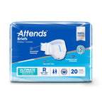 Attends Adult Unisex Disposable Briefs, Regular, 44-56 Waist with SecureGrip Tab Closure, Ultimate Absorbency, Breathable Materi