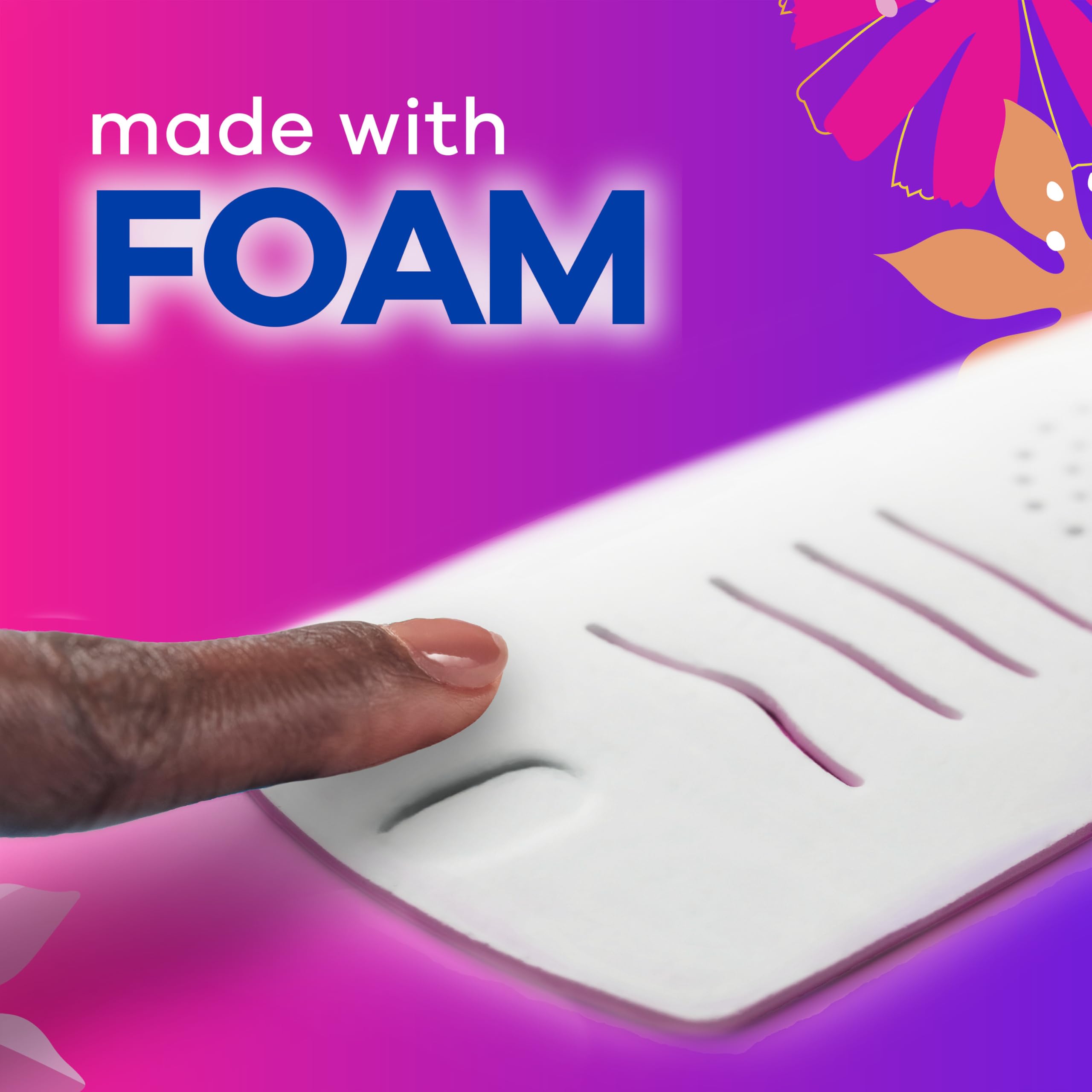 Always Radiant Feminine Pads for Women, Flexfoam Pads with Wings, Size 1, Regular Absorbency, Lightly Scented, 90 Count (3 Packs