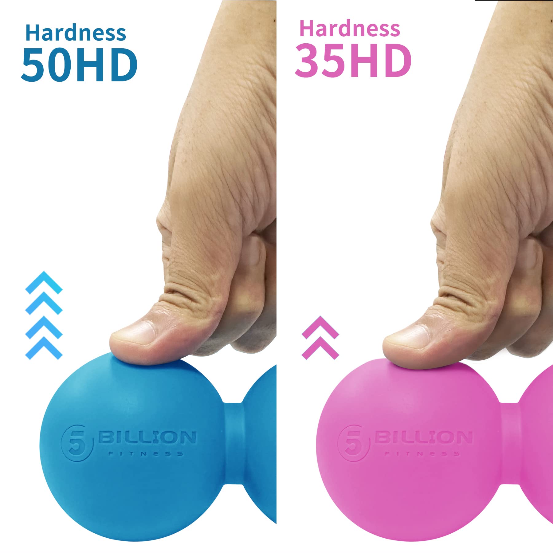 5BILLION Peanut Massage Ball - Double Lacrosse Massage Ball & Mobility Ball for Physical Therapy - Deep Tissue Massage Tool for