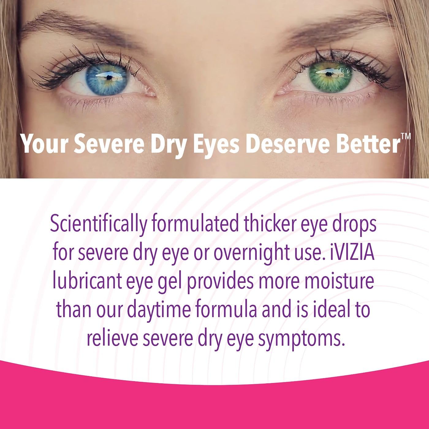 iVIZIA Lubricant Eye Gel for Severe and Nighttime Dry Eye Relief, Preservative-Free, Moisturizing, 30 Sterile Single-Use Vials P