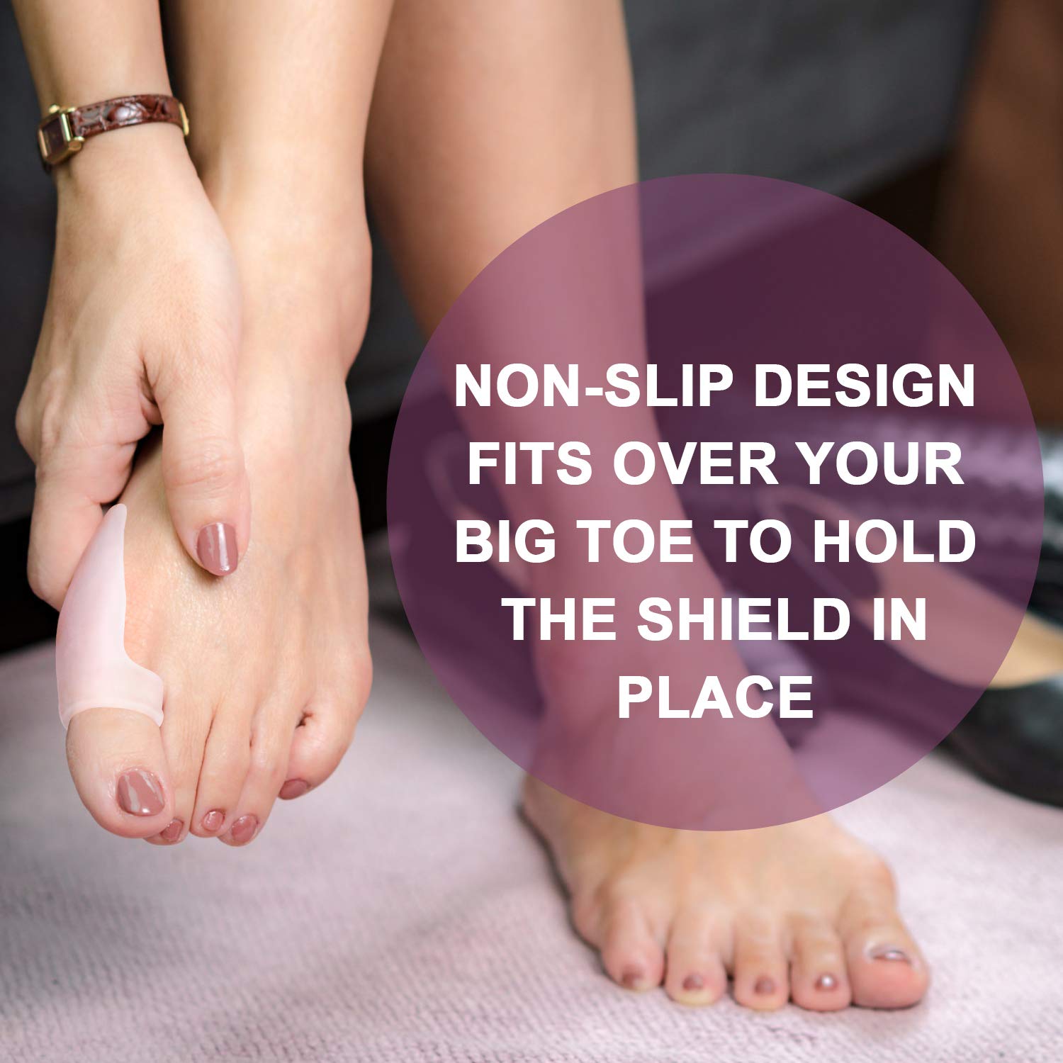 Promifun Gel Bunion Protector Shield, 10 Pack of Bunion Pads and Cushions, Bunion Guard for Big Toe, Relieve Foot Pain from Fric