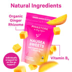 Pink Stork Organic Mango Sweets with Vitamin B6 for Morning Sickness and Motion Sickness, Added Ginger & Vitamin B6, 1st Trimest