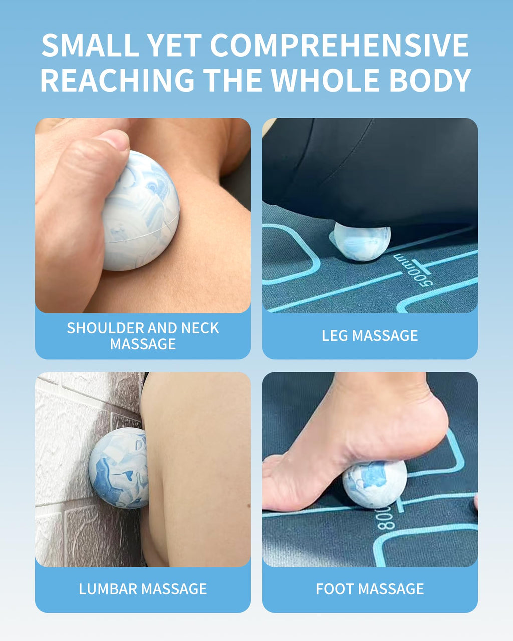 JSYUTYUZ Lacrosse Massage Balls for Myofascial Release, SGS Certification, Massage Deep Tissue for Shoulder and Back, Trigger Po