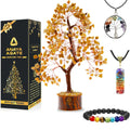 Crystal Trees for Home and Office Decoration, Yellow Aventurine Chakra Healing Crystals Feng Shui Handmade Trees for Positive En
