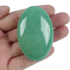 Loveliome Natural Green Aventurine Oval Polished Worry Stones, Healing Crystal Indoor Fountain Stones Massage Energy Anxiety Rel